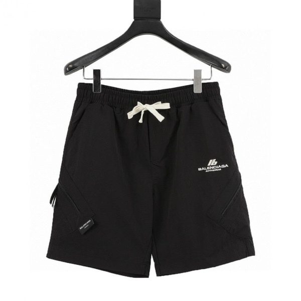 designer,replica,clothing,fake,1:1,lv,luxury,high quality Balenciaga logo shorts with embroidered lettering (45BB)