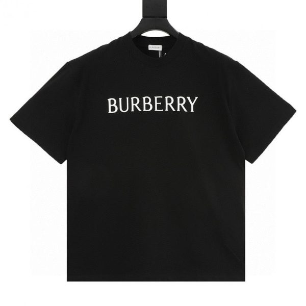 designer,replica,clothing,fake,1:1,lv,luxury,high quality Burberry chunky short-sleeved shirt with 3D letter print (EA51)