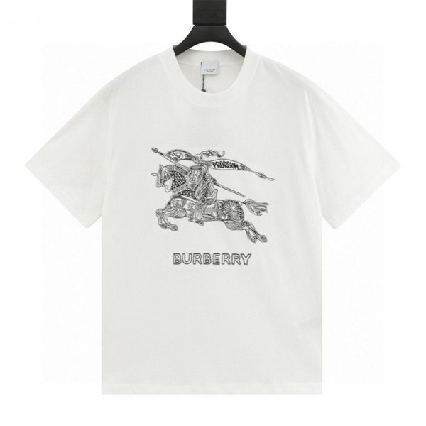 designer,replica,clothing,fake,1:1,lv,luxury,high quality Burberry Ponytail Embroidery Short-Sleeve T-Shirt (B57C)