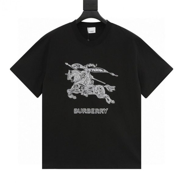 designer,replica,clothing,fake,1:1,lv,luxury,high quality Burberry Horse Ribbon Embroidery Short-Sleeve T-Shirt (EE32)