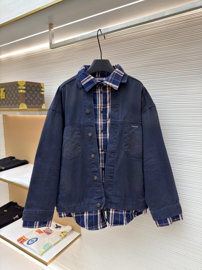 designer,replica,clothing,fake,1:1,lv,luxury,high quality Balenciaga plaid patchwork denim jacket (Q3DHE) designer,replica,clothing,fake,1:1,lv,luxury,high quality Balenciaga plaid patchwork denim jacket (Q3DHE)