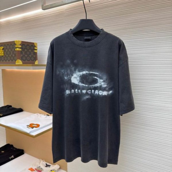 designer,replica,clothing,fake,1:1,lv,luxury,high quality Balenciaga Smoky Wash Short-Sleeve T-Shirt (C6D0C)