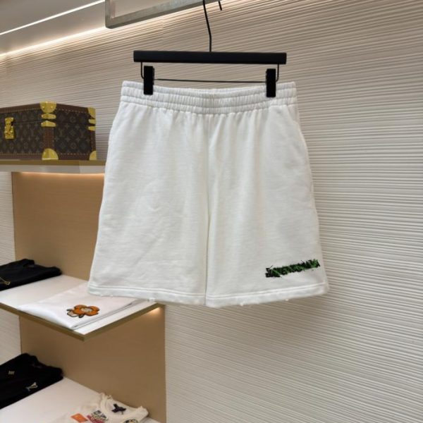 designer,replica,clothing,fake,1:1,lv,luxury,high quality Balenciaga distressed tape trim slanted pocket shorts (80MCO)