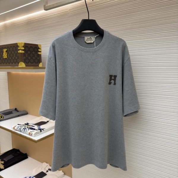 designer,replica,clothing,fake,1:1,lv,luxury,high quality Hermes Paris Horse Leather Short-Sleeve T-Shirt (CLVF4)