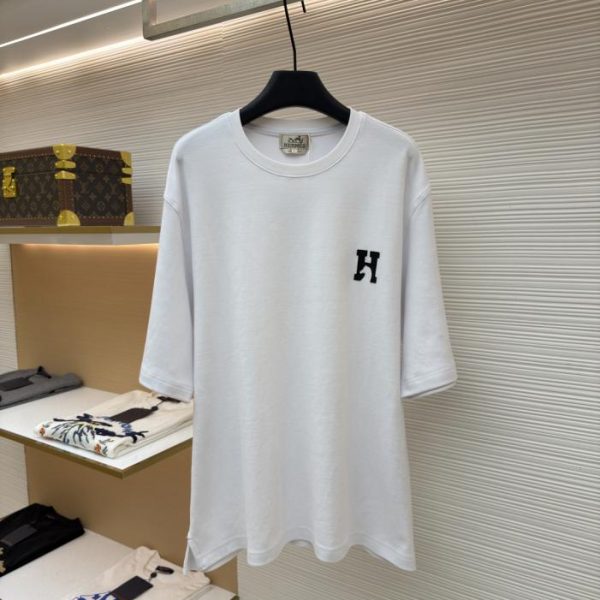 designer,replica,clothing,fake,1:1,lv,luxury,high quality Hermes Paris Horse Leather Short-Sleeve T-Shirt (ND23J)