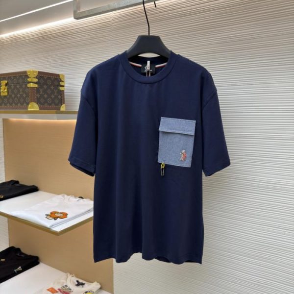 designer,replica,clothing,fake,1:1,lv,luxury,high quality Moncler Logo Pocket Short-Sleeve T-Shirt (VRJ9U)
