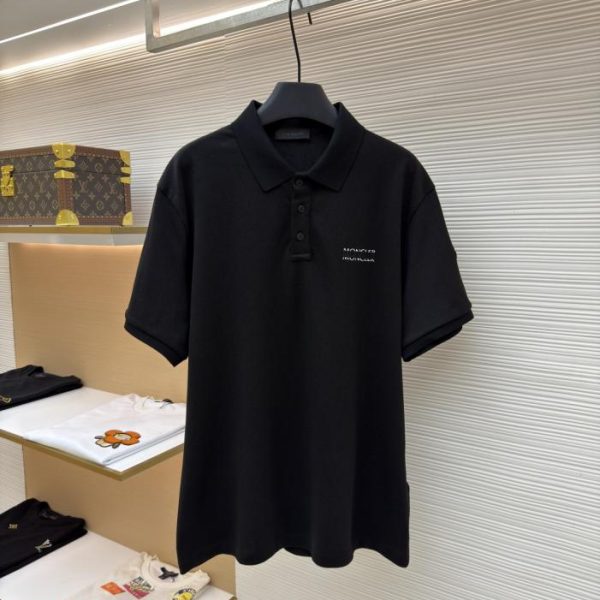 designer,replica,clothing,fake,1:1,lv,luxury,high quality Moncler logo print polo shirt (DUKC9)