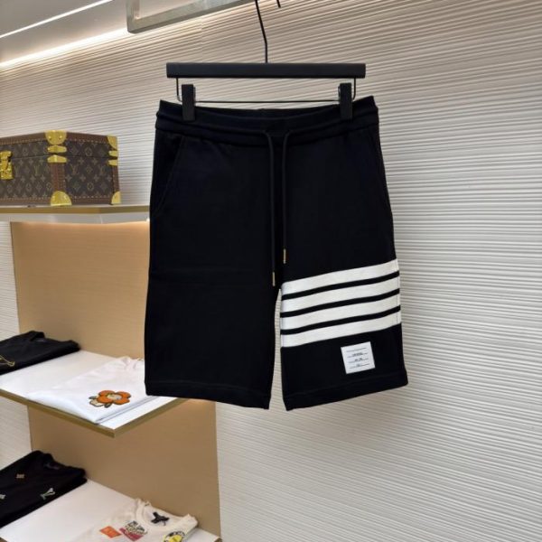 designer,replica,clothing,fake,1:1,lv,luxury,high quality THOM BROWNE Classic Yarn-Dyed Four-Striped Basic Shorts (C9W0J)