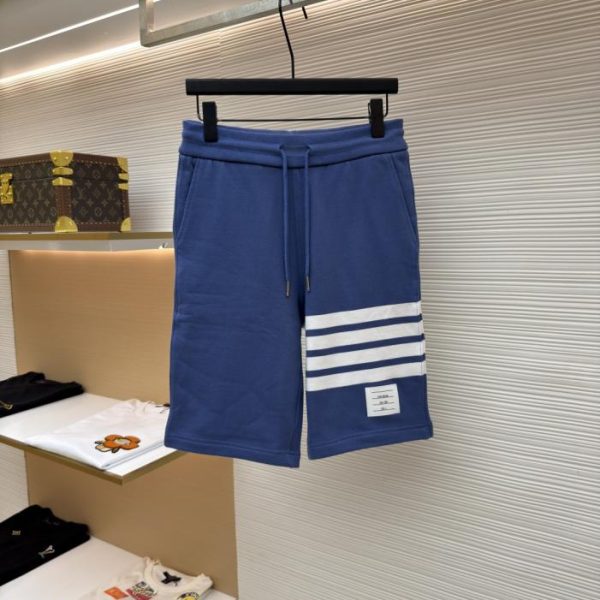 designer,replica,clothing,fake,1:1,lv,luxury,high quality THOM BROWNE Classic Yarn-Dyed Four-Striped Basic Shorts (BKAM1)