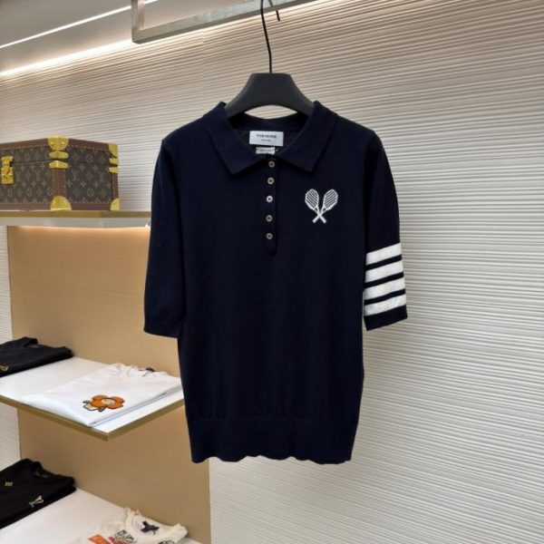 designer,replica,clothing,fake,1:1,lv,luxury,high quality THOM BROWNE Tennis Racket Polo Shirt (3LSOA)