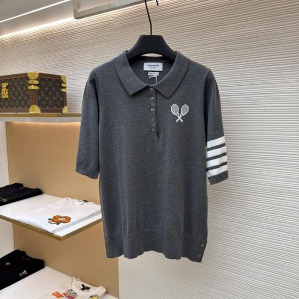 designer,replica,clothing,fake,1:1,lv,luxury,high quality THOM BROWNE Tennis Racket Polo Shirt (TMT0C)