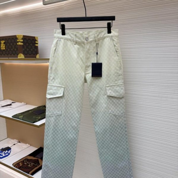 designer,replica,clothing,fake,1:1,lv,luxury,high quality LOUIS VUITTON Gradient Jacquard Denim Cargo Pants (9GSV5)