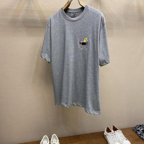 designer,replica,clothing,fake,1:1,lv,luxury,high quality Dior Cotton Plain Knit Crew Neck Short-Sleeve T-Shirt with Pony Embroidery (FUC21)