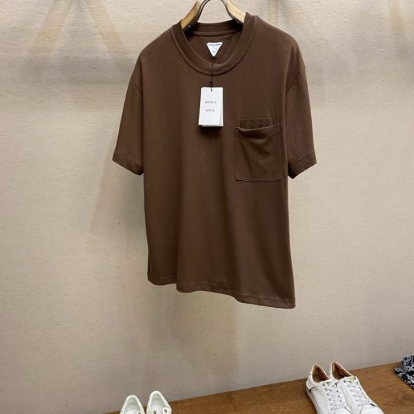 designer,replica,clothing,fake,1:1,lv,luxury,high quality BV quilted leather label pocket short-sleeved shirt (GW9CH)