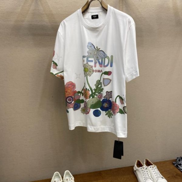 designer,replica,clothing,fake,1:1,lv,luxury,high quality Fendi Future Color-Blocked Print Plain Short-Sleeve T-Shirt (J0AMM)