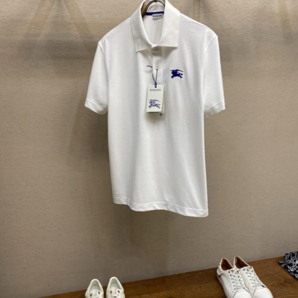 designer,replica,clothing,fake,1:1,lv,luxury,high quality Burberry Polo Shirt with Equestrian Embroidery (D0WC3)