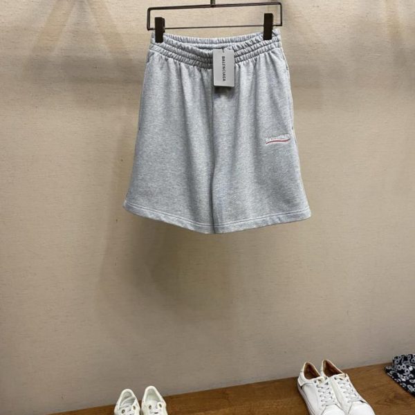 designer,replica,clothing,fake,1:1,lv,luxury,high quality Balenciaga classic logo embroidered shorts (U6NUL)