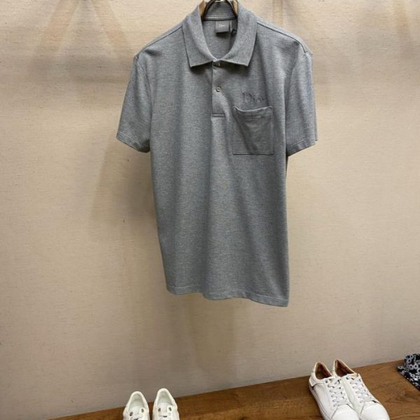 designer,replica,clothing,fake,1:1,lv,luxury,high quality Dior cotton pique embroidered short-sleeved polo shirt (5IUI9)