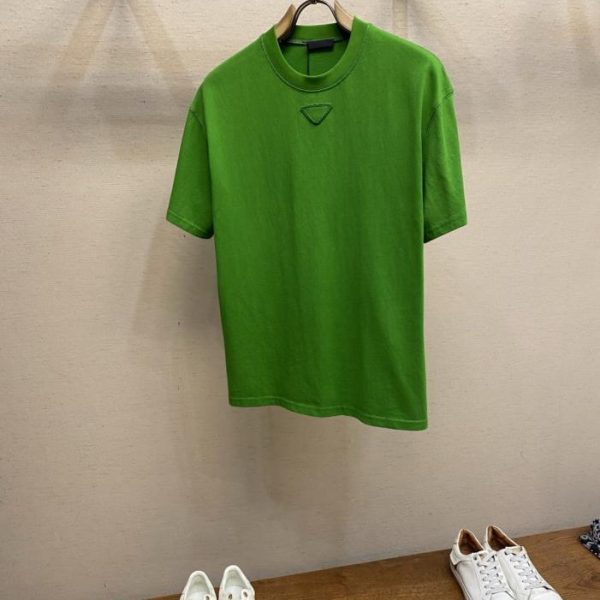 designer,replica,clothing,fake,1:1,lv,luxury,high quality Prada Triangle Logo Crew Neck Short-Sleeve T-Shirt (NX6LW)