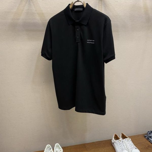 designer,replica,clothing,fake,1:1,lv,luxury,high quality Moncler logo print polo shirt (UB731)