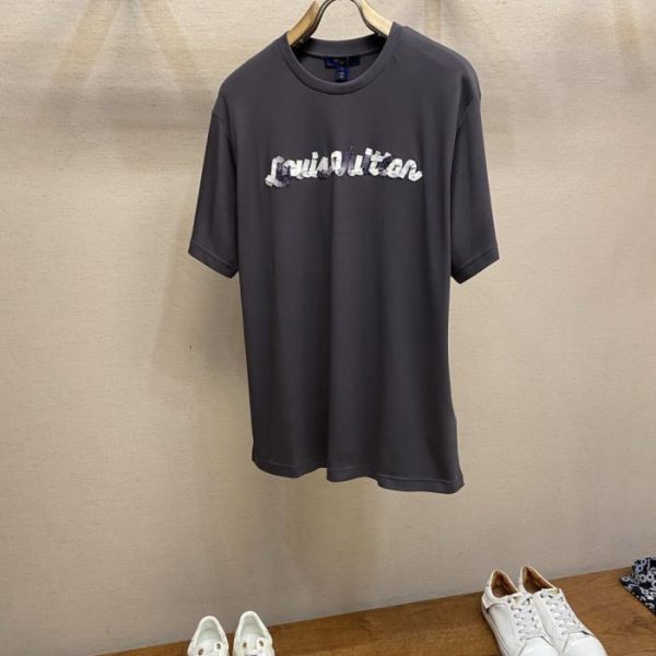designer,replica,clothing,fake,1:1,lv,luxury,high quality LV Gradient Ribbon Crew Neck Short-Sleeve T-Shirt (7I4U6)