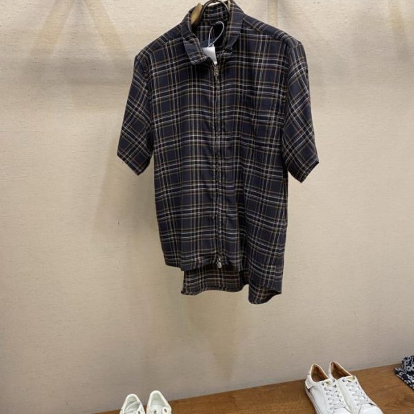 designer,replica,clothing,fake,1:1,lv,luxury,high quality Chrome Hearts Franzé Zip-Up Plaid Shirt (MWC5Q)