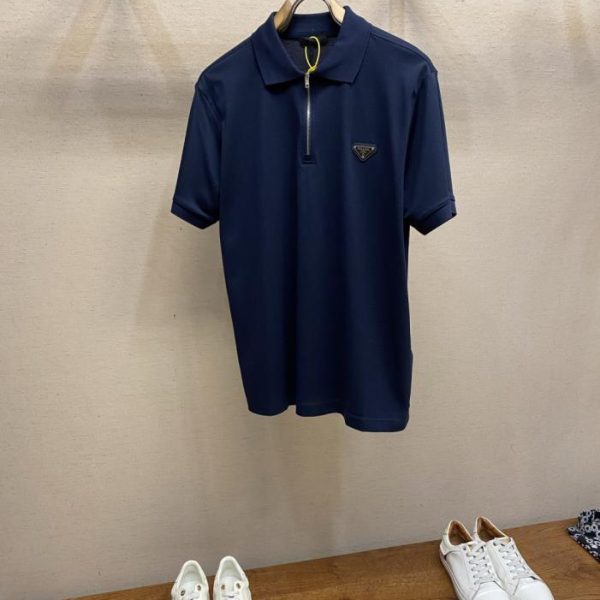 designer,replica,clothing,fake,1:1,lv,luxury,high quality Prada’s new classic triangle logo half-zip polo shirt (NGWY3)