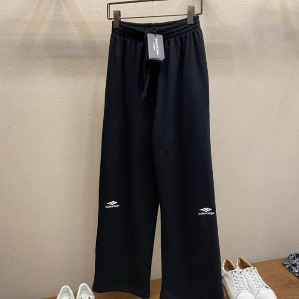 designer,replica,clothing,fake,1:1,lv,luxury,high quality Balenciaga letter-embroidered elastic waist casual pants (YWARZ)