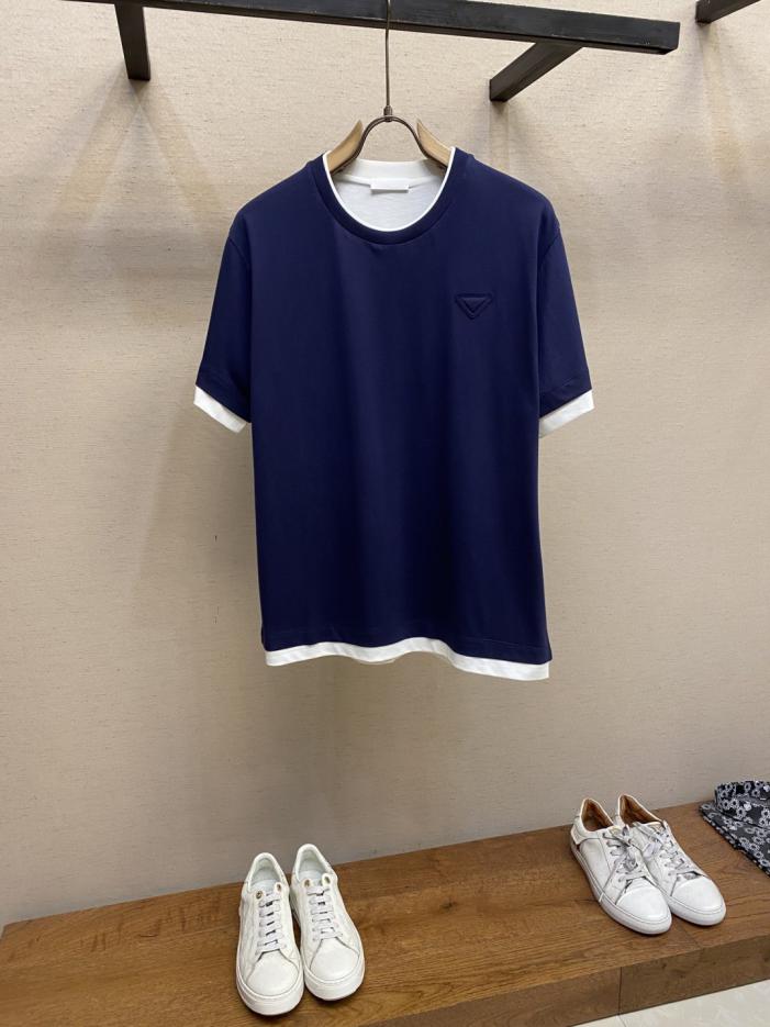 designer,replica,clothing,fake,1:1,lv,luxury,high quality Prada patchwork faux double-layer cotton T-shirt (5N8OF) designer,replica,clothing,fake,1:1,lv,luxury,high quality Prada patchwork faux double-layer cotton T-shirt (5N8OF)