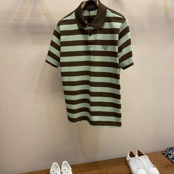 designer,replica,clothing,fake,1:1,lv,luxury,high quality Prada’s new striped polo shirt (KKUQ0)