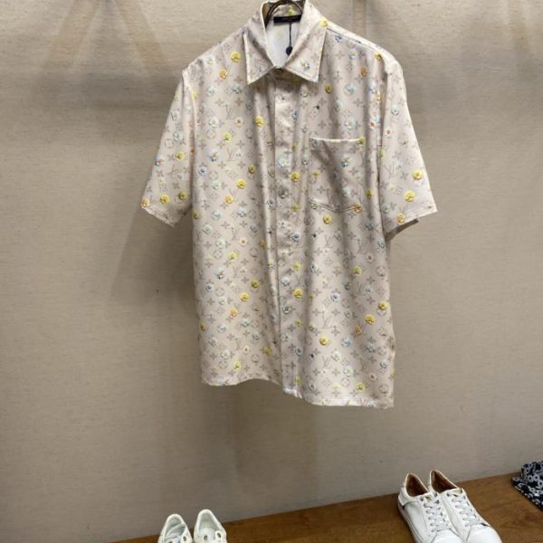 designer,replica,clothing,fake,1:1,lv,luxury,high quality LV Spring/Summer Top with 3D Daisy Print (FVCQ4)