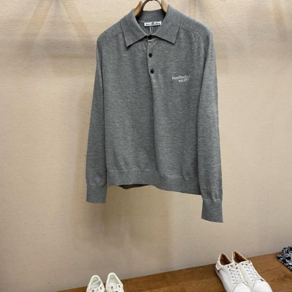 designer,replica,clothing,fake,1:1,lv,luxury,high quality Acne Studios Embroidered Logo Wool Knit Sweater (9Y2SI)