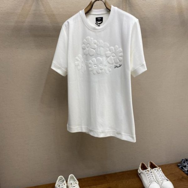 designer,replica,clothing,fake,1:1,lv,luxury,high quality Fendi Standard Fit Crew Neck Short Sleeve T-Shirt (6SQWH)