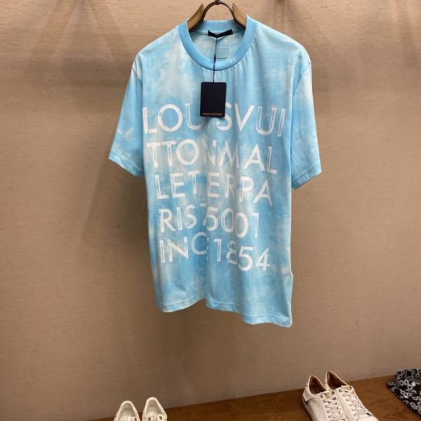 designer,replica,clothing,fake,1:1,lv,luxury,high quality LV Tie-Dye Print Short-Sleeve Cotton T-Shirt (HVWH3)