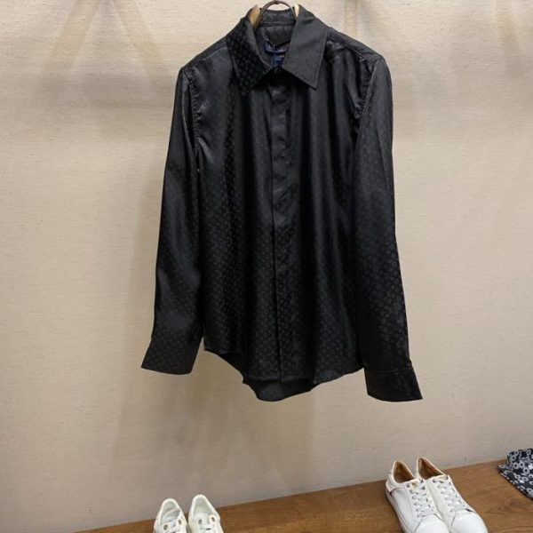designer,replica,clothing,fake,1:1,lv,luxury,high quality LV monogram silk shirt (ERX2J)