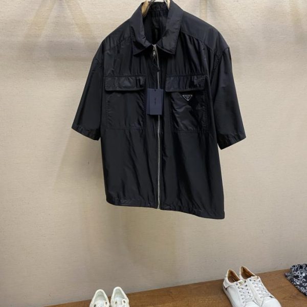 designer,replica,clothing,fake,1:1,lv,luxury,high quality Prada very short sleeve shirt (32UN4)