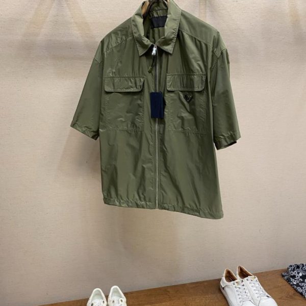 designer,replica,clothing,fake,1:1,lv,luxury,high quality Prada very short sleeve shirt (LO7TL)