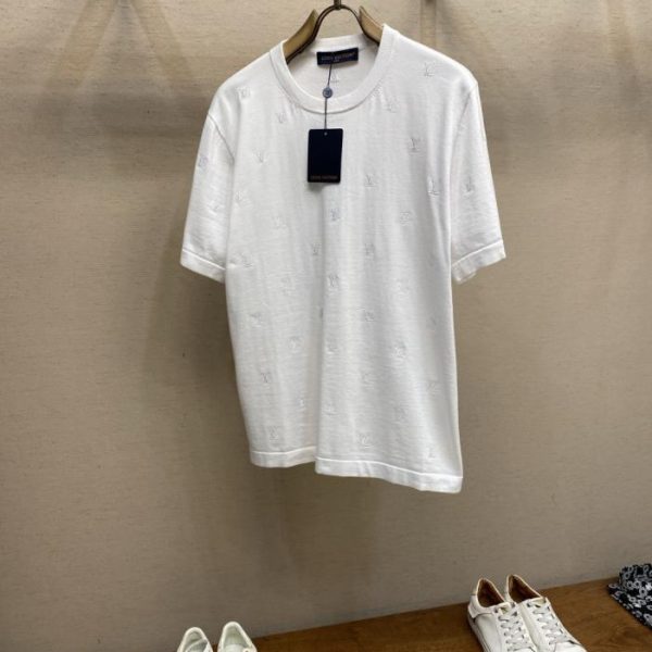designer,replica,clothing,fake,1:1,lv,luxury,high quality New LV short-sleeved crew neck shirt (YZYVU)