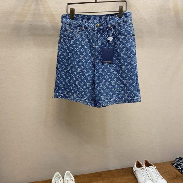 designer,replica,clothing,fake,1:1,lv,luxury,high quality LV MONOGRAM Denim Shorts (TI0A7)