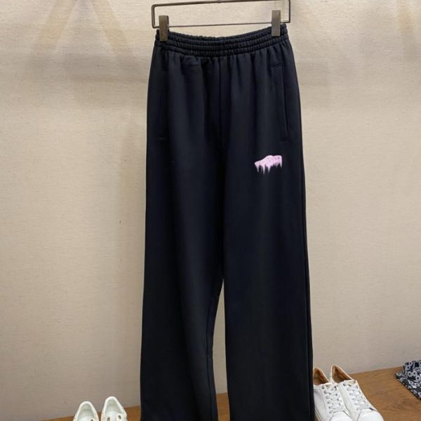 designer,replica,clothing,fake,1:1,lv,luxury,high quality Balenciaga Liquefied Print Embroidered Straight Leg Trousers (XMVLQ)