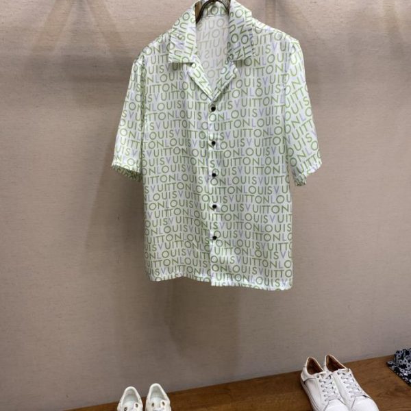designer,replica,clothing,fake,1:1,lv,luxury,high quality Louis Vuitton men’s shirt with silk print (BFYVJ)