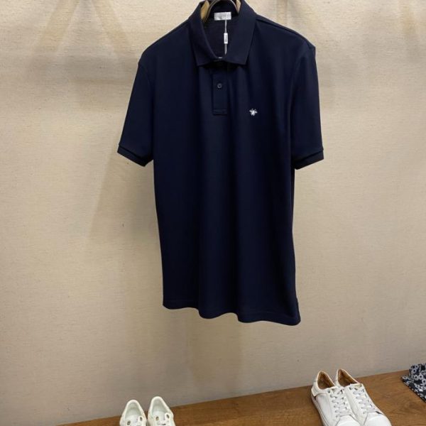 designer,replica,clothing,fake,1:1,lv,luxury,high quality Dior Classic Bee Embroidery Piqué Cotton Polo Shirt, Short Sleeve T-Shirt (OVT2I)