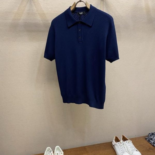 designer,replica,clothing,fake,1:1,lv,luxury,high quality Fendi knitted polo shirt (QQV8B)