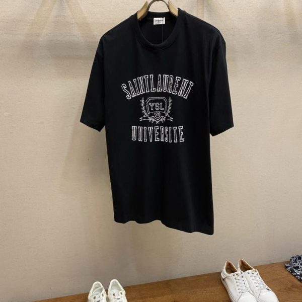 designer,replica,clothing,fake,1:1,lv,luxury,high quality SLP Saint Laurent Summer New Loose Crew Neck Short-Sleeve T-Shirt (UCOLZ)