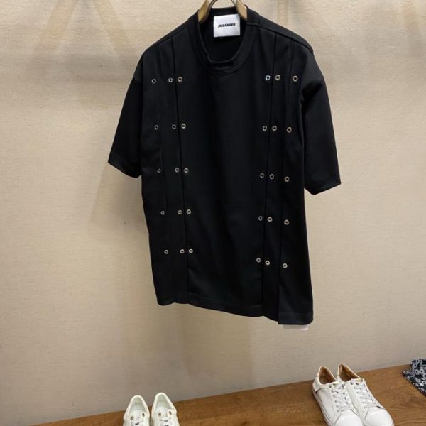 designer,replica,clothing,fake,1:1,lv,luxury,high quality JIL SANDER New Heavyweight High-Gram Cotton Crew Neck Loose Short-Sleeve T-Shirt (EFOI0)
