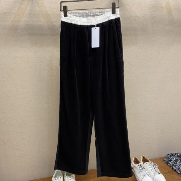 designer,replica,clothing,fake,1:1,lv,luxury,high quality Maison Margiela runway color-blocked corduroy trousers (H1B6C)