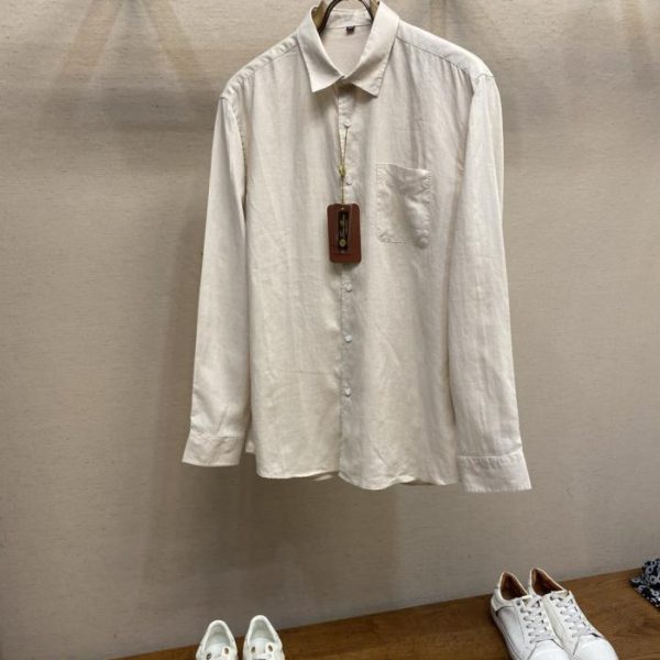 designer,replica,clothing,fake,1:1,lv,luxury,high quality LP Four-Color Linen Blend Long-Sleeve Shirt (4ABX5)