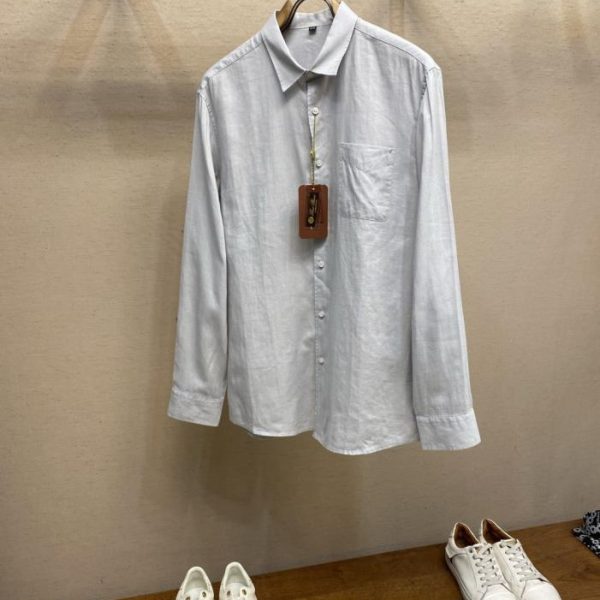designer,replica,clothing,fake,1:1,lv,luxury,high quality LP Four-Color Linen Blend Long-Sleeve Shirt (7TVJ8)
