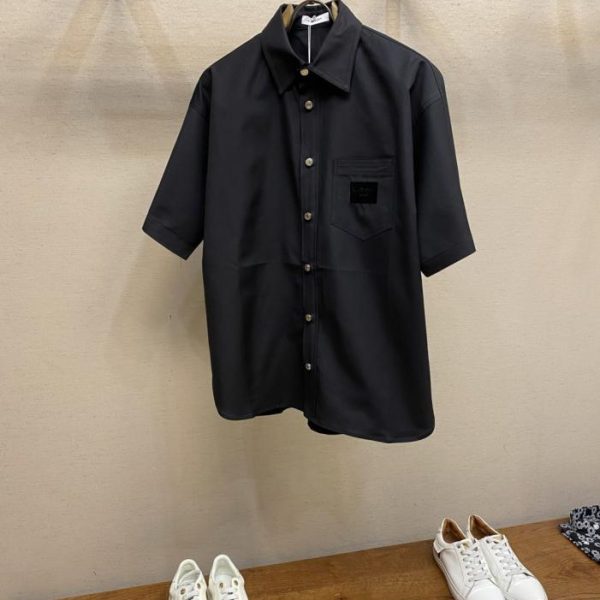 designer,replica,clothing,fake,1:1,lv,luxury,high quality Givenchy Loose-fitting Short-Sleeve Shirt Jacket (WEQVO)