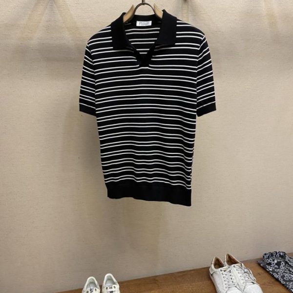 designer,replica,clothing,fake,1:1,lv,luxury,high quality BC High-Quality Seagull Collar Treasure Striped Polo (C2RW4)